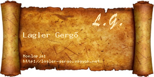 Lagler Gergő névjegykártya